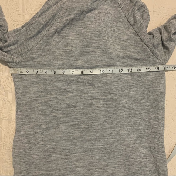 Athleta Gray Studio Wrap Magnetic Waterfall Draped Open Front Oversized Cardigan - Picture 6 of 6